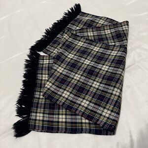 Vintage Gutman-Lann’s Scarf Coordinates Tartan Plaid Blue White Red 100% Wool